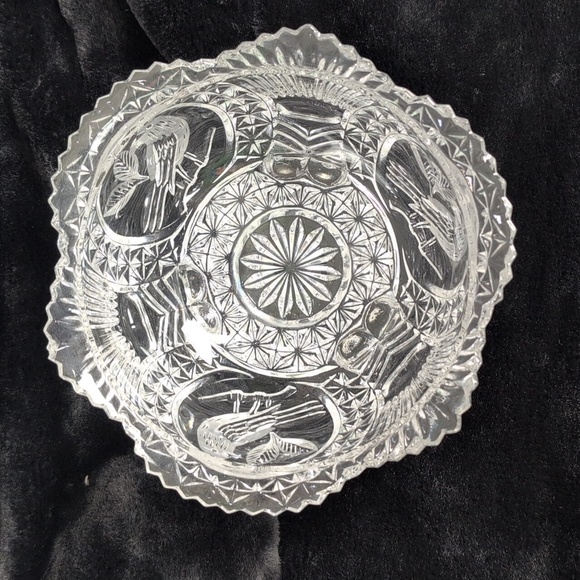 Hofbauer Crystal Candy Dish with Lid, Vintage, "The Birds Collection" - Picture 4 of 13